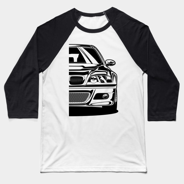 M3 E46 Coupe Line Art Baseball T-Shirt by idrdesign